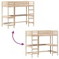 vidaXL Hochbett mit Schreibtisch 100x200 cm Massivholz Kiefer vidaXL Hochbett mit Schreibtisch 100x200 cm Massivholz Kiefer
