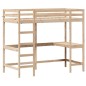 vidaXL Hochbett mit Schreibtisch 90x200 cm Massivholz Kiefer vidaXL Hochbett mit Schreibtisch 90x200 cm Massivholz Kiefer