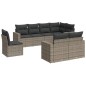 vidaXL 8-tlg. Garten-Sofagarnitur mit Kissen Grau Poly Rattan vidaXL 8-tlg. Garten-Sofagarnitur mit Kissen Grau Poly Rattan