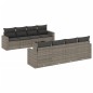 vidaXL 9-tlg. Garten-Sofagarnitur mit Kissen Grau Poly Rattan vidaXL 9-tlg. Garten-Sofagarnitur mit Kissen Grau Poly Rattan