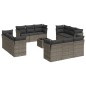 vidaXL 13-tlg. Garten-Sofagarnitur mit Kissen Grau Poly Rattan vidaXL 13-tlg. Garten-Sofagarnitur mit Kissen Grau Poly Rattan