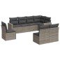 vidaXL 8-tlg. Garten-Sofagarnitur mit Kissen Grau Poly Rattan vidaXL 8-tlg. Garten-Sofagarnitur mit Kissen Grau Poly Rattan