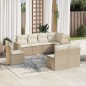 vidaXL 8-tlg. Garten-Sofagarnitur mit Kissen Beige Poly Rattan vidaXL 8-tlg. Garten-Sofagarnitur mit Kissen Beige Poly Rattan