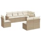 vidaXL 8-tlg. Garten-Sofagarnitur mit Kissen Beige Poly Rattan vidaXL 8-tlg. Garten-Sofagarnitur mit Kissen Beige Poly Rattan
