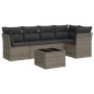 vidaXL 6-tlg. Garten-Sofagarnitur mit Kissen Grau Poly Rattan vidaXL 6-tlg. Garten-Sofagarnitur mit Kissen Grau Poly Rattan