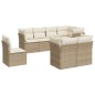 vidaXL 8-tlg. Garten-Sofagarnitur mit Kissen Beige Poly Rattan vidaXL 8-tlg. Garten-Sofagarnitur mit Kissen Beige Poly Rattan