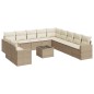 vidaXL 12-tlg. Garten-Sofagarnitur mit Kissen Beige Poly Rattan vidaXL 12-tlg. Garten-Sofagarnitur mit Kissen Beige Poly Rattan