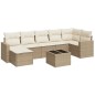 vidaXL 8-tlg. Garten-Sofagarnitur mit Kissen Beige Poly Rattan vidaXL 8-tlg. Garten-Sofagarnitur mit Kissen Beige Poly Rattan