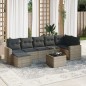 vidaXL 8-tlg. Garten-Sofagarnitur mit Kissen Grau Poly Rattan vidaXL 8-tlg. Garten-Sofagarnitur mit Kissen Grau Poly Rattan