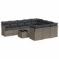vidaXL 11-tlg. Garten-Sofagarnitur mit Kissen Grau Poly Rattan vidaXL 11-tlg. Garten-Sofagarnitur mit Kissen Grau Poly Rattan