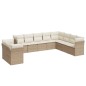 vidaXL 10-tlg. Garten-Sofagarnitur mit Kissen Beige Poly Rattan vidaXL 10-tlg. Garten-Sofagarnitur mit Kissen Beige Poly Rattan