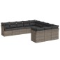 vidaXL 11-tlg. Garten-Sofagarnitur mit Kissen Grau Poly Rattan vidaXL 11-tlg. Garten-Sofagarnitur mit Kissen Grau Poly Rattan