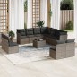 vidaXL 12-tlg. Garten-Sofagarnitur mit Kissen Grau Poly Rattan vidaXL 12-tlg. Garten-Sofagarnitur mit Kissen Grau Poly Rattan