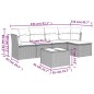 vidaXL 6-tlg. Garten-Sofagarnitur mit Kissen Grau Poly Rattan vidaXL 6-tlg. Garten-Sofagarnitur mit Kissen Grau Poly Rattan