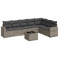 vidaXL 8-tlg. Garten-Sofagarnitur mit Kissen Grau Poly Rattan vidaXL 8-tlg. Garten-Sofagarnitur mit Kissen Grau Poly Rattan