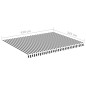 vidaXL Markisenbespannung Anthrazit und Weiß 4,5x3,5 m vidaXL Markisenbespannung Anthrazit und Weiß 4,5x3,5 m