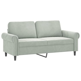 vidaXL 2-Sitzer-Sofa Hellgrau 140 cm Samt