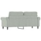 vidaXL 2-Sitzer-Sofa Hellgrau 140 cm Samt vidaXL 2-Sitzer-Sofa Hellgrau 140 cm Samt