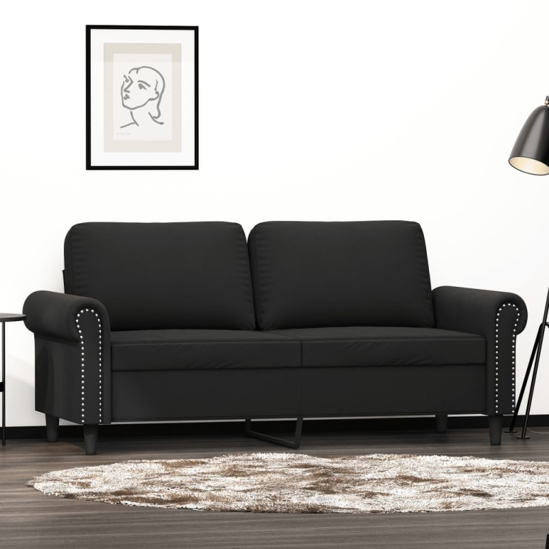 vidaXL 2-Sitzer-Sofa Schwarz 140 cm Samt vidaXL 2-Sitzer-Sofa Schwarz 140 cm Samt