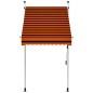 vidaXL Einziehbare Markise Handbetrieben 100 cm Orange und Braun vidaXL Einziehbare Markise Handbetrieben 100 cm Orange und Braun