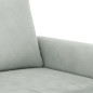 vidaXL 2-tlg. Sofagarnitur mit Kissen Hellgrau Samt vidaXL 2-tlg. Sofagarnitur mit Kissen Hellgrau Samt