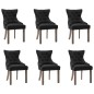 vidaXL Esszimmerstühle 6 Stk. Schwarz Stoff vidaXL Esszimmerstühle 6 Stk. Schwarz Stoff