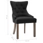 vidaXL Esszimmerstühle 6 Stk. Schwarz Stoff vidaXL Esszimmerstühle 6 Stk. Schwarz Stoff