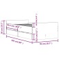 vidaXL Bett mit Schubladen Räuchereiche 75x190 cm vidaXL Bett mit Schubladen Räuchereiche 75x190 cm
