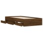 vidaXL Bettgestell mit Schubladen Braun Eichen-Optik 90x190 cm vidaXL Bettgestell mit Schubladen Braun Eichen-Optik 90x190 cm