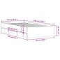 vidaXL Bettgestell mit Schubladen Braun Eichen-Optik 90x190 cm vidaXL Bettgestell mit Schubladen Braun Eichen-Optik 90x190 cm