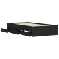 vidaXL Bettgestell mit Schubladen Schwarz 90x190 cm Holzwerkstoff vidaXL Bettgestell mit Schubladen Schwarz 90x190 cm Holzwerkstoff