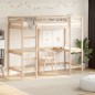 vidaXL Hochbett mit Schreibtisch 90x190 cm Massivholz Kiefer vidaXL Hochbett mit Schreibtisch 90x190 cm Massivholz Kiefer