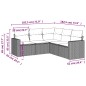 vidaXL 5-tlg. Garten-Sofagarnitur mit Kissen Grau Poly Rattan vidaXL 5-tlg. Garten-Sofagarnitur mit Kissen Grau Poly Rattan