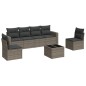 vidaXL 7-tlg. Garten-Sofagarnitur mit Kissen Grau Poly Rattan vidaXL 7-tlg. Garten-Sofagarnitur mit Kissen Grau Poly Rattan