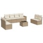 vidaXL 9-tlg. Garten-Sofagarnitur mit Kissen Beige Poly Rattan vidaXL 9-tlg. Garten-Sofagarnitur mit Kissen Beige Poly Rattan