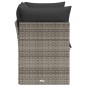 vidaXL Gartensofa 2-Sitzer mit Kissen Grau Poly Rattan vidaXL Gartensofa 2-Sitzer mit Kissen Grau Poly Rattan