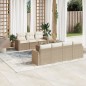vidaXL 8-tlg. Garten-Sofagarnitur mit Kissen Beige Poly Rattan vidaXL 8-tlg. Garten-Sofagarnitur mit Kissen Beige Poly Rattan