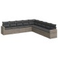 vidaXL 9-tlg. Garten-Sofagarnitur mit Kissen Grau Poly Rattan vidaXL 9-tlg. Garten-Sofagarnitur mit Kissen Grau Poly Rattan