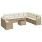 vidaXL 11-tlg. Garten-Sofagarnitur mit Kissen Beige Poly Rattan vidaXL 11-tlg. Garten-Sofagarnitur mit Kissen Beige Poly Rattan
