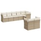 vidaXL 8-tlg. Garten-Sofagarnitur mit Kissen Beige Poly Rattan vidaXL 8-tlg. Garten-Sofagarnitur mit Kissen Beige Poly Rattan