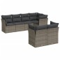 vidaXL 7-tlg. Garten-Sofagarnitur mit Kissen Grau Poly Rattan vidaXL 7-tlg. Garten-Sofagarnitur mit Kissen Grau Poly Rattan