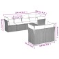 vidaXL 7-tlg. Garten-Sofagarnitur mit Kissen Grau Poly Rattan vidaXL 7-tlg. Garten-Sofagarnitur mit Kissen Grau Poly Rattan