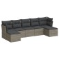 vidaXL 7-tlg. Garten-Sofagarnitur mit Kissen Grau Poly Rattan vidaXL 7-tlg. Garten-Sofagarnitur mit Kissen Grau Poly Rattan
