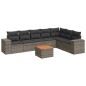 vidaXL 8-tlg. Garten-Sofagarnitur mit Kissen Grau Poly Rattan vidaXL 8-tlg. Garten-Sofagarnitur mit Kissen Grau Poly Rattan