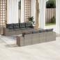 vidaXL 9-tlg. Garten-Sofagarnitur mit Kissen Grau Poly Rattan vidaXL 9-tlg. Garten-Sofagarnitur mit Kissen Grau Poly Rattan