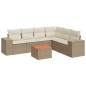 vidaXL 7-tlg. Garten-Sofagarnitur mit Kissen Beige Poly Rattan vidaXL 7-tlg. Garten-Sofagarnitur mit Kissen Beige Poly Rattan