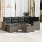 vidaXL 7-tlg. Garten-Sofagarnitur mit Kissen Grau Poly Rattan vidaXL 7-tlg. Garten-Sofagarnitur mit Kissen Grau Poly Rattan