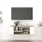 vidaXL TV-Wandschrank Weiß Sonoma-Eiche 102x35x35 cm Holzwerkstoff vidaXL TV-Wandschrank Weiß Sonoma-Eiche 102x35x35 cm Holzwerkstoff