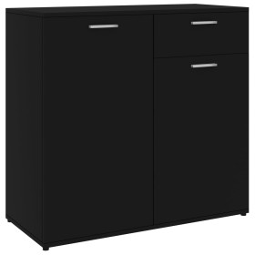 vidaXL Sideboard Schwarz 80x36x75 cm Holzwerkstoff