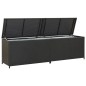 vidaXL Gartenbox Poly Rattan 200x50x60 cm Schwarz vidaXL Gartenbox Poly Rattan 200x50x60 cm Schwarz